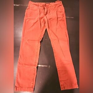 American Eagle Pants Men's 32x32 Slim Straight Leg Preppy Chino Red Casual